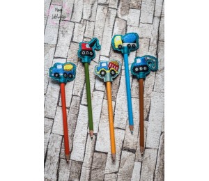 ITH Stickserie - Stifteaufsätze Baustelle